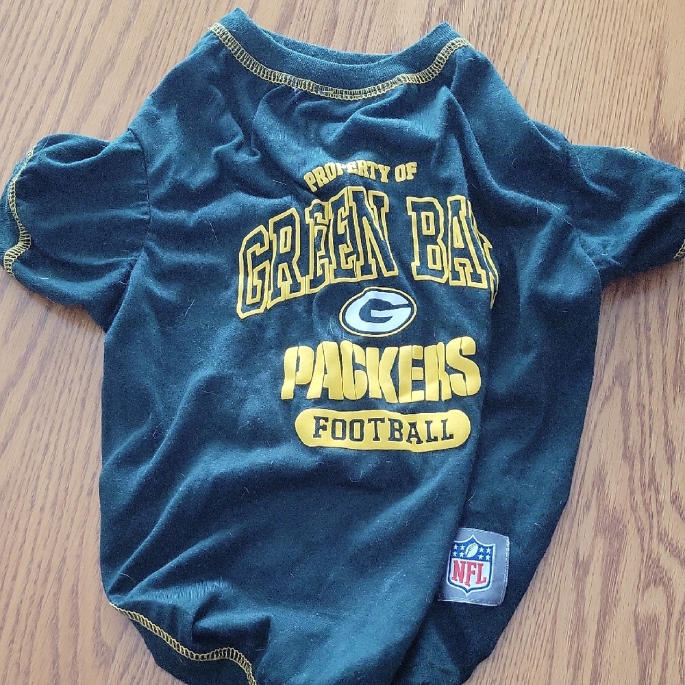 Pets First Green Bay Packers Dog Shirt - Green and Gold